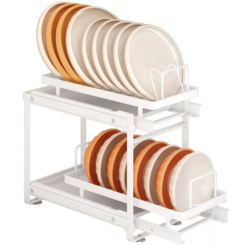 Escurridor de Platos de Doble Nivel Extraíble