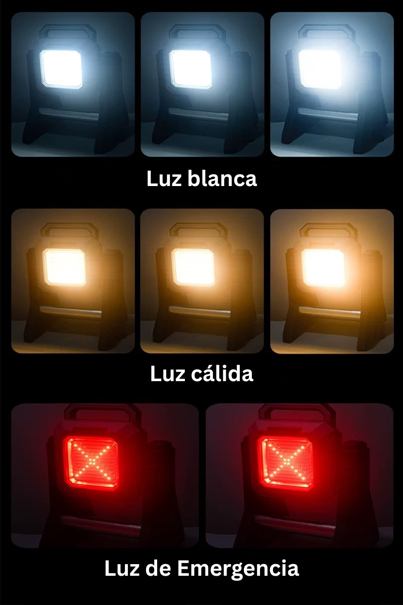 Luz LED Recargable de Alta Potencia para Camping y Outdoor.