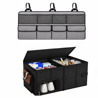 Set Organizador para Carro de Paquetero Colgante + Caja Organizadora Térmica