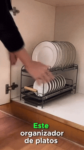 Escurridor de Platos de Doble Nivel Extraíble